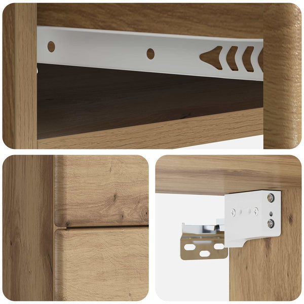 Wand-Nachttisch Artisan Eiche 34,5x33x40 cm