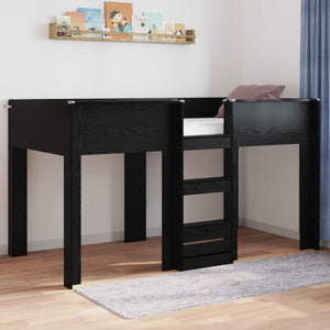 Etagenbett Kinder Schwarz Eiche 100x200 cm