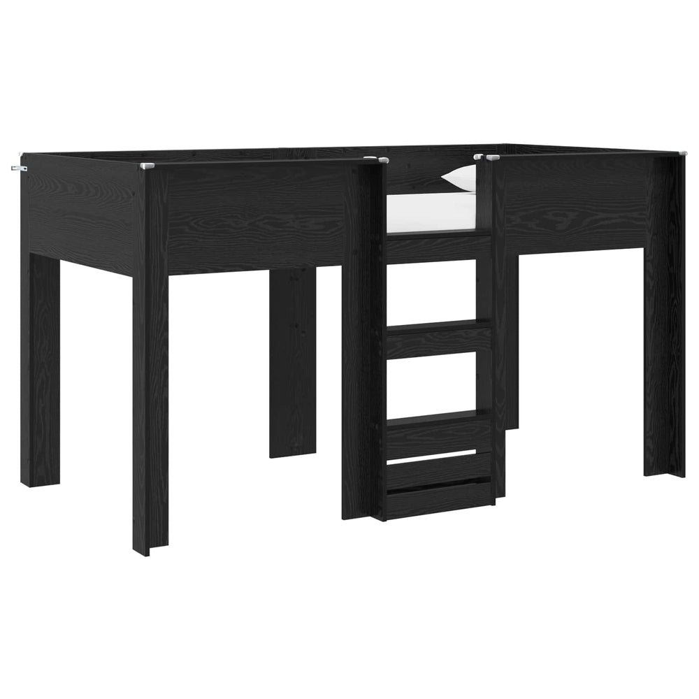 Etagenbett Kinder Schwarz Eiche 100x200 cm