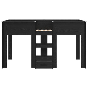 Etagenbett Kinder Schwarz Eiche 100x200 cm