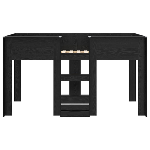 Etagenbett Kinder Schwarz Eiche 100x200 cm