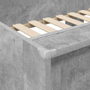 vidaXL Lit superposé pour enfants Gris béton 100 x 200 cm Bois d'ingénierie
