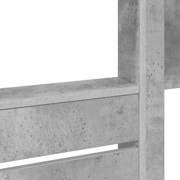 vidaXL Lit superposé pour enfants Gris béton 100 x 200 cm Bois d'ingénierie
