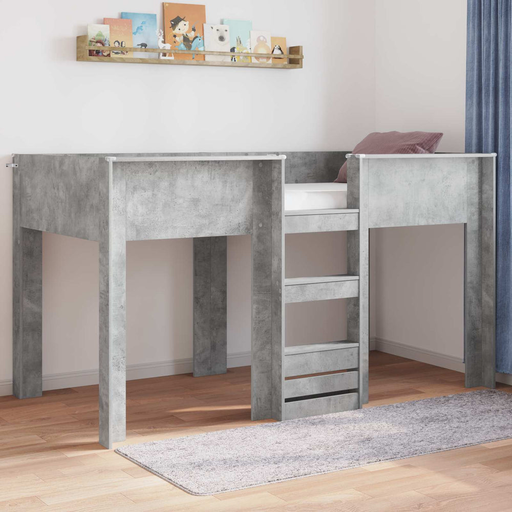 Etagenbett Kinder Beton Grau 100x200 cm