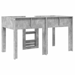 vidaXL Lit superposé pour enfants Gris béton 100 x 200 cm Bois d'ingénierie