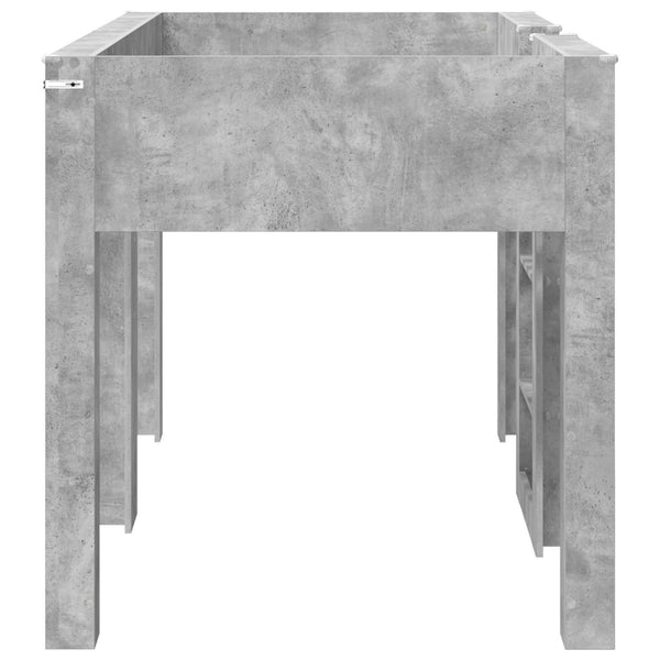 vidaXL Lit superposé pour enfants Gris béton 100 x 200 cm Bois d'ingénierie