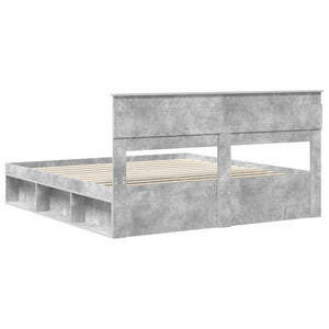Bettrahmen mit Kopfteil 180x200 cm Kiefer Beton-Optik