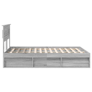 Bettrahmen 160x200 Graues Sonoma Kiefernholz