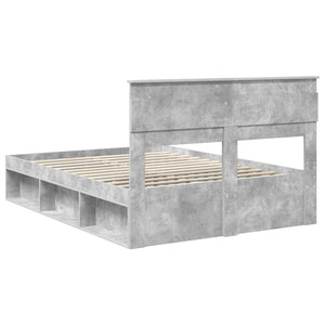 Bettrahmen Beton Grau 150x200 cm Kiefernholz