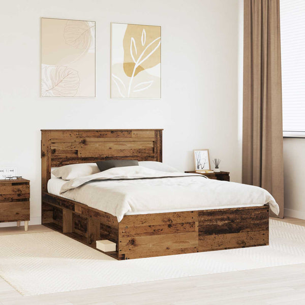 Bettrahmen Altholz 150x200 cm Kiefer Massivholz