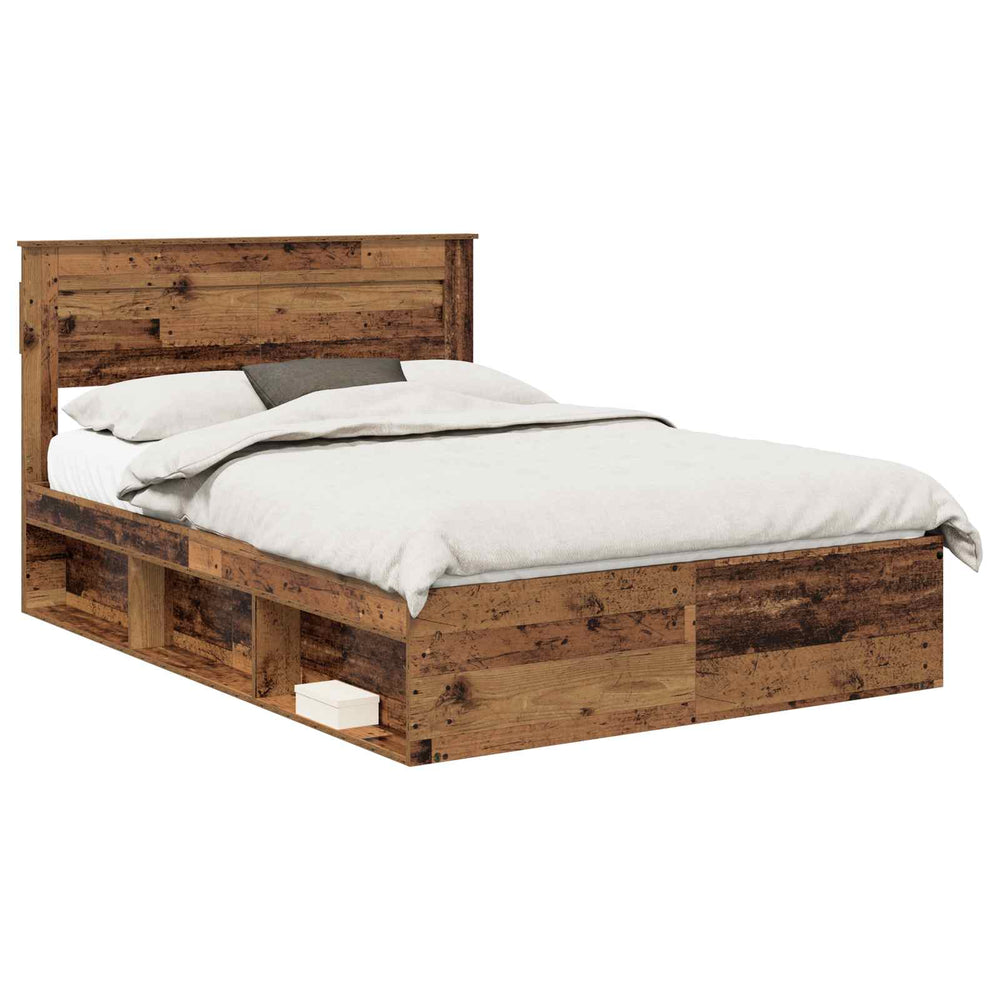 Bettrahmen Altholz 140x190 cm Kiefer Massiv