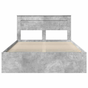 Bettrahmen Betonoptik 140x200 cm Kiefer Massivholz