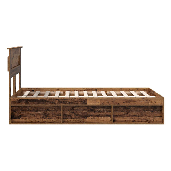 Bettrahmen Altholz 120x190 cm Kiefer Massivholz