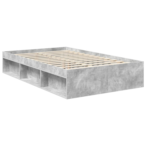 Bettrahmen mit Kopfteil 120x200 cm Kiefer Beton