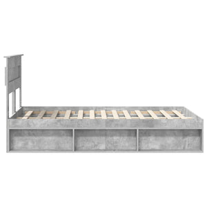 Bettrahmen mit Kopfteil 120x200 cm Kiefer Beton