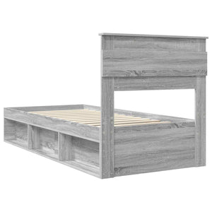Bettrahmen 100x200 Graues Sonoma Kiefernholz