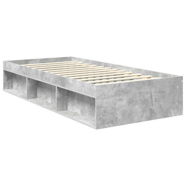 Bettrahmen 90x190 Beton Grau Kiefernholz