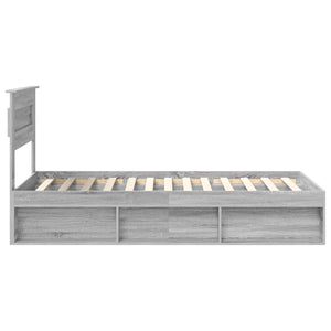 Bettrahmen 90x190 Graues Sonoma Kiefernholz