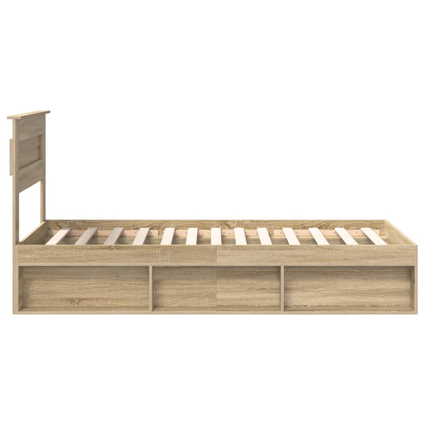 Bettrahmen 90x200 Sonoma Eiche Kiefer Massivholz