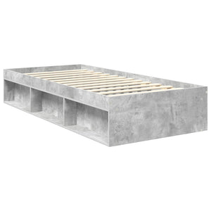 Bettrahmen Betonoptik 90x200 cm Kiefer Massivholz