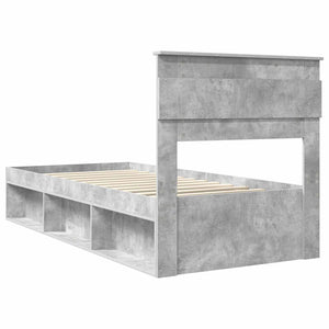 Bettrahmen Betonoptik 90x200 cm Kiefer Massivholz