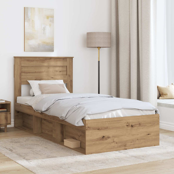 Bettrahmen Eiche 90x200 cm Kiefernholz
