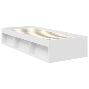 Bettrahmen Weiß Kiefernholz 75x190 cm