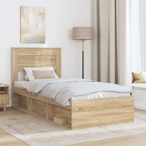 Bettrahmen Sonoma-Eiche 75x190 cm Kiefernholz