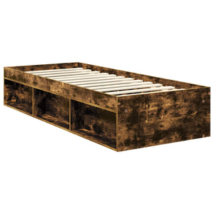 Bettrahmen 75x190 cm Geräucherte Eiche Kiefernholz