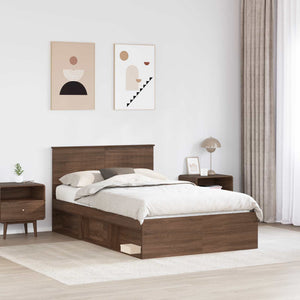Bettrahmen 120x200 Braun Eichen-Optik Kiefernholz