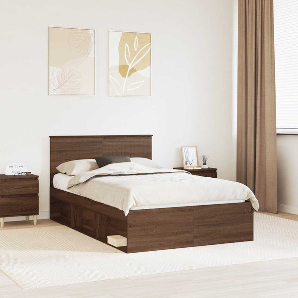 Bettrahmen Braun Eichen-Optik 120x190 cm