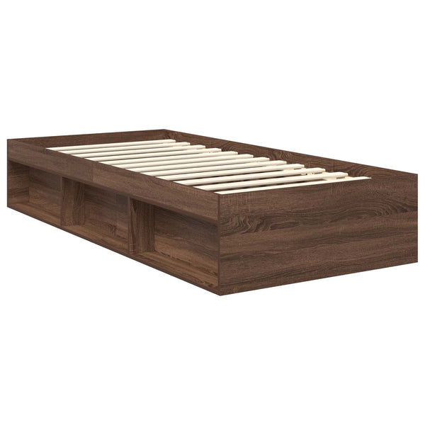 Bettrahmen 90x190 Braun Eichen-Optik Kiefernholz
