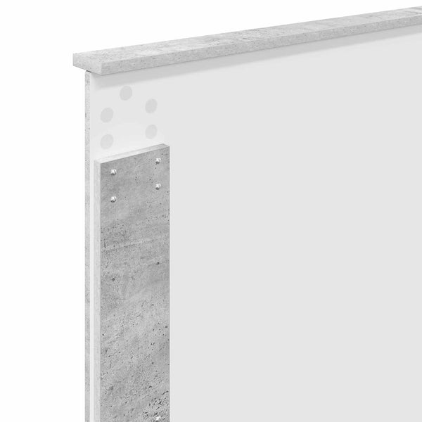Bettrahmen 70x190 cm Beton Grau/Silber