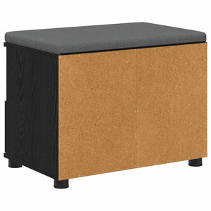 Flurbank mit Kissen und Regal, Schwarze Eiche