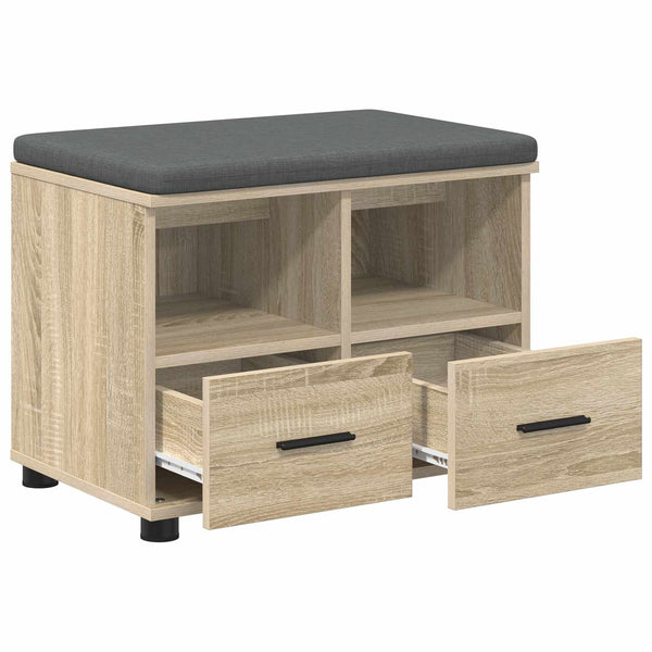 Flurbank Sonoma Eiche mit Kissen & Schubladen