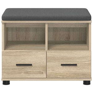 Flurbank Sonoma Eiche mit Kissen & Schubladen
