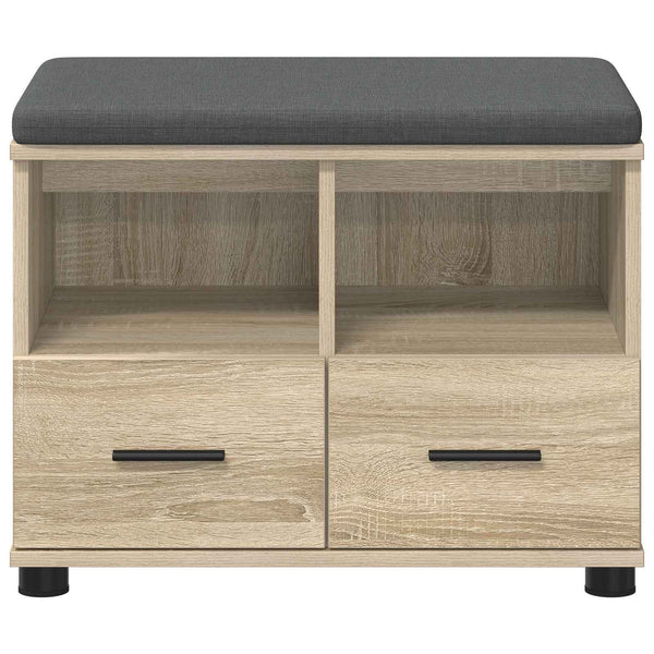 Flurbank Sonoma Eiche mit Kissen & Schubladen