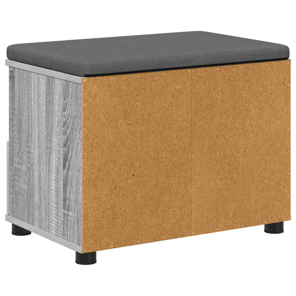Flurbank Grau Sonoma mit Kissen & Regal