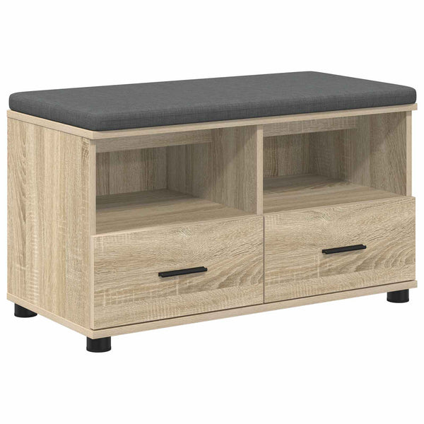 Flurbank Sonoma Eiche mit Kissen & Schubladen