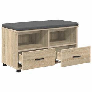 Flurbank Sonoma Eiche mit Kissen & Schubladen