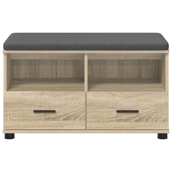 Flurbank Sonoma Eiche mit Kissen & Schubladen