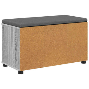 Flurbank Grau Sonoma mit Kissen und Regal