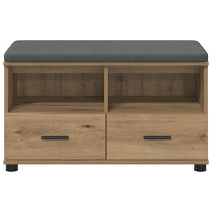 Flurbank Artisan Eiche mit Kissen & Regal