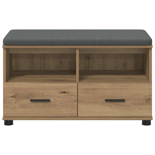 Flurbank Artisan Eiche mit Kissen & Regal