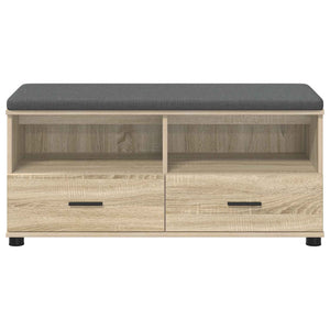 Flurbank Sonoma Eiche mit Kissen & Regal