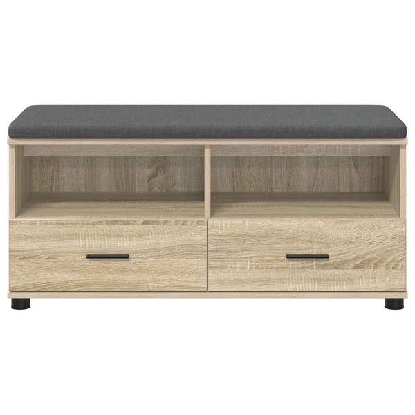 Flurbank Sonoma Eiche mit Kissen & Regal