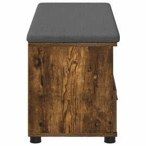 vidaXL Banc d'entrée avec coussin Chêne fumé 100 x 38 x 46 cm