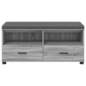 Flurbank Grau Sonoma mit Kissen & Regal