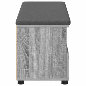 Flurbank Grau Sonoma mit Kissen & Regal