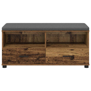 Flurbank Altholz mit Kissen & Schubladen 100cm